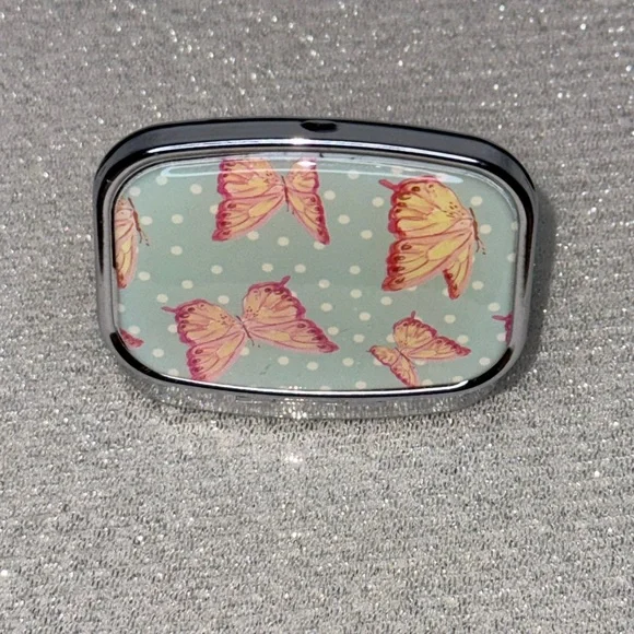 Butterfly Travel NWT Small Pill Box with Mirror - Picture 5 of 5